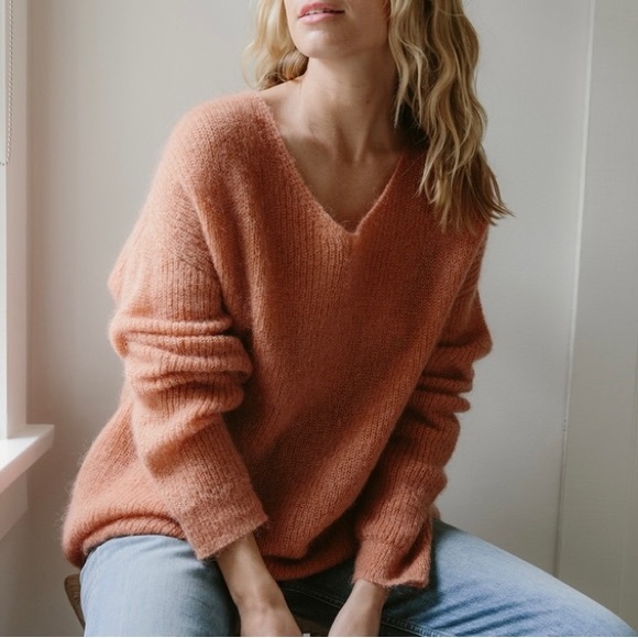 Jenni Kayne | Sweaters | Jenni Kayne Mohair Cabin Sweater Salmon Pink |  Poshmark
